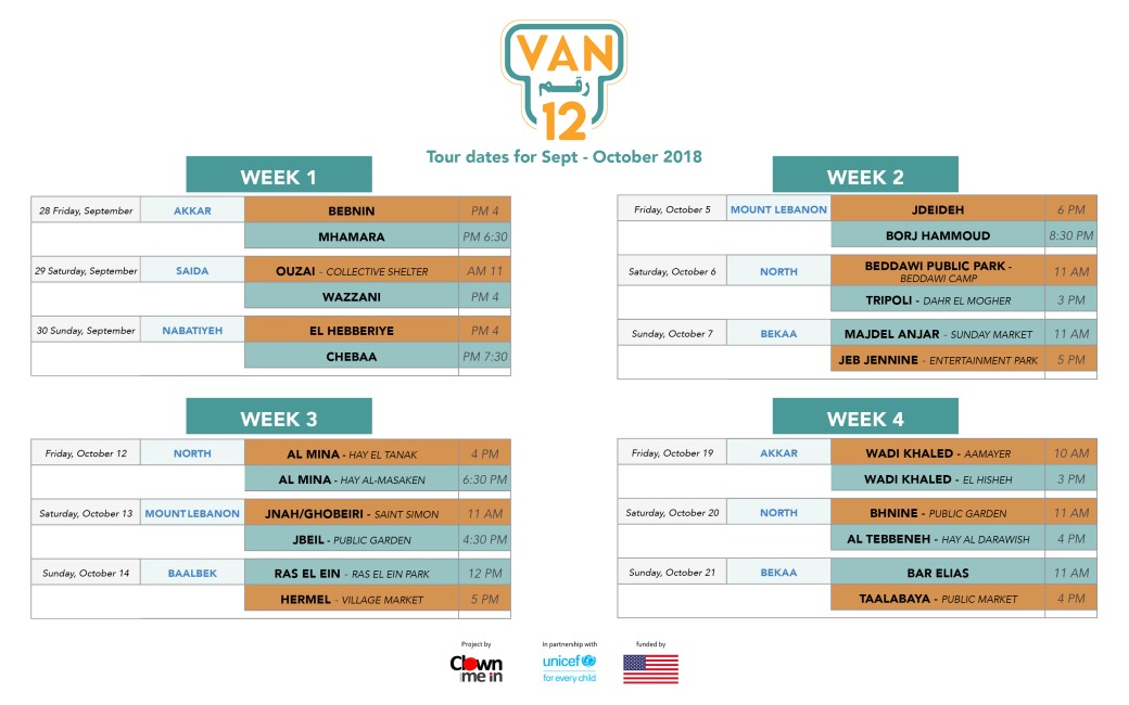 VAN12 Schedule